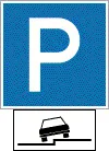 Parkolási módot jelző kiegészítő tábla